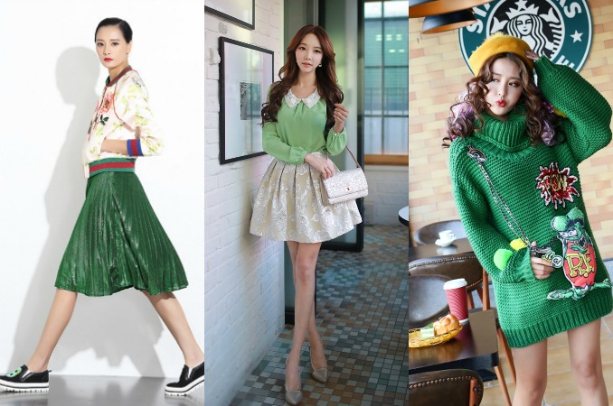 Looks greenery como combinar el verde